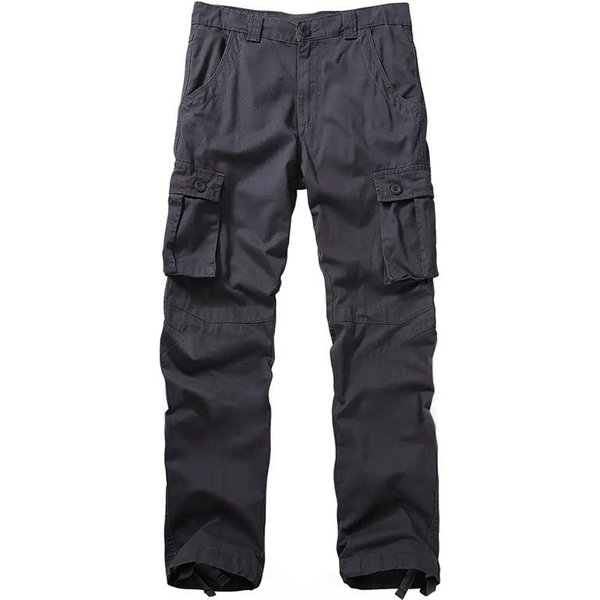 Pantalones Cargo De Corte Holgado Para Hombre Con MúLtiples Bolsillos - Resistentes Al Desgaste, Tallas Grandes, Pierna Recta, Pantalones Casuales Para Deportes Al Aire Libre 40 Black-image