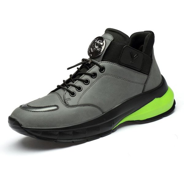OtoñO Nuevos Zapatos De Talla Grande Zapatos De Moda BritáNicos Suela Blanda Casual Zapatos De Cuero Zapatos Casuales De Cuero Para Hombre 46 Gris-image