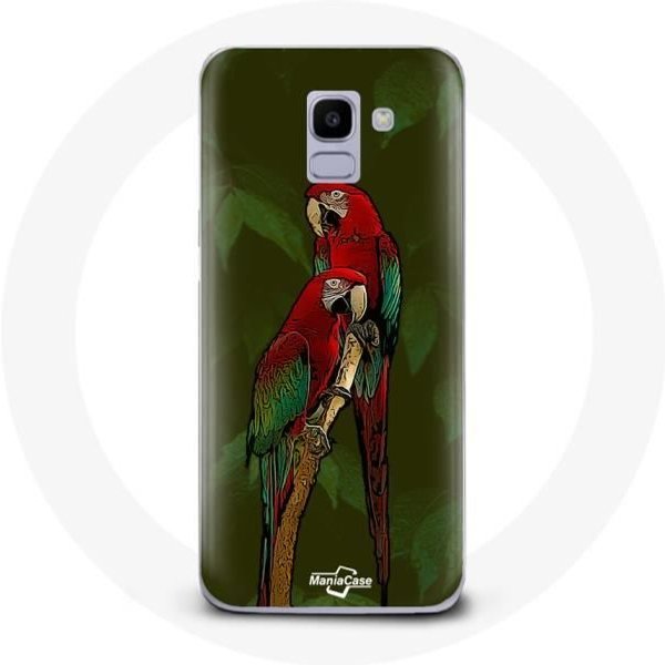 Funda - Loro Pionus - Samsung Galaxy J6 2018 - Rojo - Flexible - ProteccióN Rojo-image