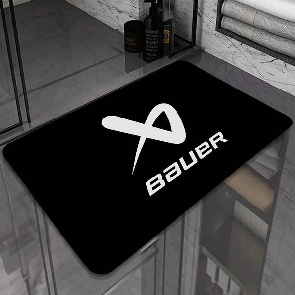 B-Bauer Hockey Mata ŁAzienkowa PokóJ DziecięCy Dekoracja Sypialni Balkon AntypośLizgowa Wycieraczka Salon Dywan Powitalny 40X60 Cm Black-image
