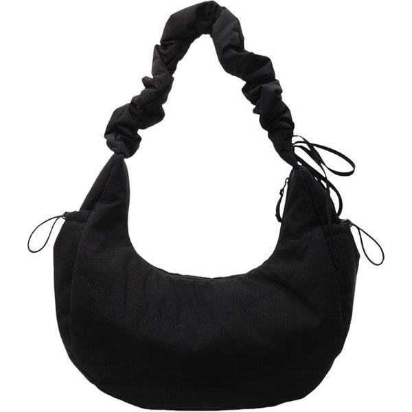 Bolso Hobo Para Mujer Bolso De Hombro Para El Trabajo Bolso Tote Estudiante Gran Capacidad Bolso Cruzado Negro-image