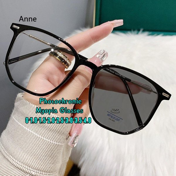 Gafas De Sol FotocromáTicas Inteligentes Negativas Unisex Para Mujer Y Hombre Gafas Para MiopíA Color Cambiante Gafas Para MiopíA De 0 A -4.0 -1.0 White-image