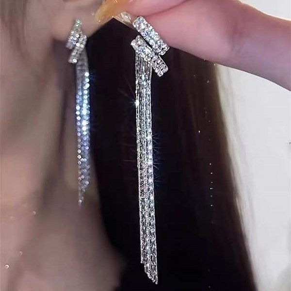 Nueva Tendencia De Moda, DiseñO úNico, Pendientes Elegantes Y Delicados Con Borlas Largas Y Flores De óPalo, Alta JoyeríA Para Mujer, Regalos De Fiesta Al Por Mayor-image