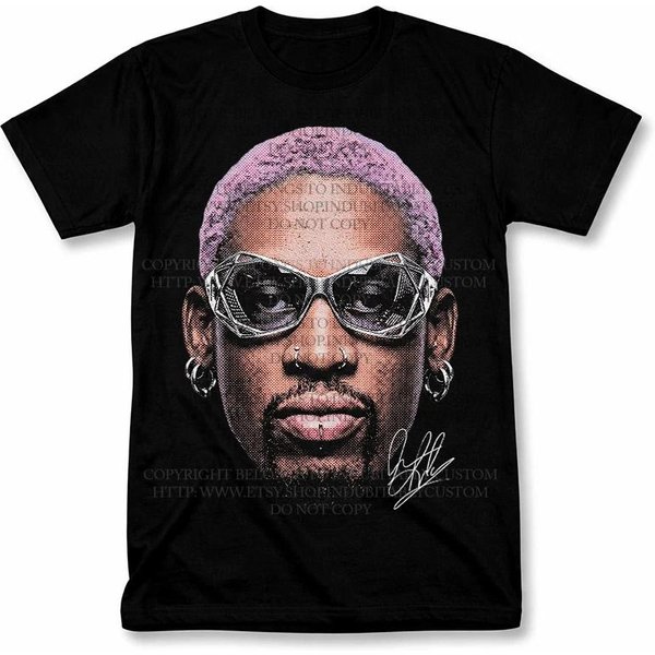 Camiseta GráFica Dennis Rodman Pelo Morado Rodzilla AñOs 90 Camiseta Estilo Vintage XL Gray-image