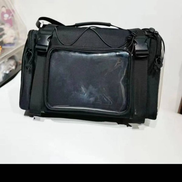 Nueva Bolsa De Hombro Ita Y2K Gran Capacidad Deportiva Bolso Cruzado NiñAs Lindas Bolso Mensajero Transparente DIY Pantalla Bolsos De Viaje 33X22X12Cm Black-image