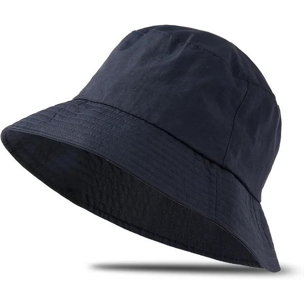 MęSkie DużY Rozmiar XXL 65Cm Kapelusze Typu Bucket Plus Size XL 63Cm Kapelusze PrzeciwsłOneczne Damskie DużA GłOwa Wodoodporna Czapka Rybacka Letnia Ochrona PrzeciwsłOneczna Panama M 54-57Cm Kolor Granatowy-image