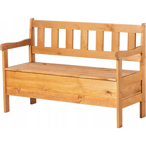 Kadax Banco De JardíN De Madera Con Respaldo 120Cm Con ArcóN Terraza BalcóN JardíN-image