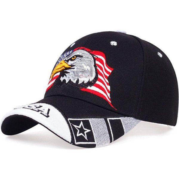 1 Pieza Unisex Bandera De Ee. Uu. ÁGuila Bordada Gorra De BéIsbol Exterior Ajustable Protector Solar Sombrero De Ocio Primavera OtoñO Viaje Vacaciones Gray-image