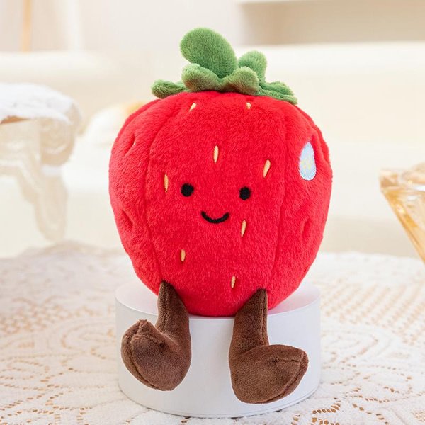 Pluszowa Zabawka Owoce Smoczy Owoc Gruszka JabłKo Truskawka PomarańCza Awokado Kiwi Ananas Durian MięKkie Wypchane Pluszowe Zabawki Prezent Urodzinowy 12-16Cm-image