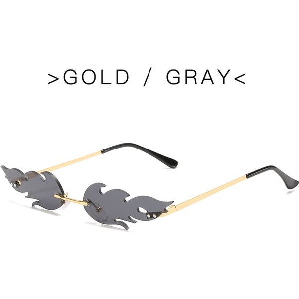 Okulary Cosplay Nowość Bez Oprawek Metalowe Okulary PrzeciwsłOneczne Dla Kobiet Moda Okulary PrzeciwsłOneczne PłOmień Okulary PrzeciwsłOneczne KształT PłOmienia-image