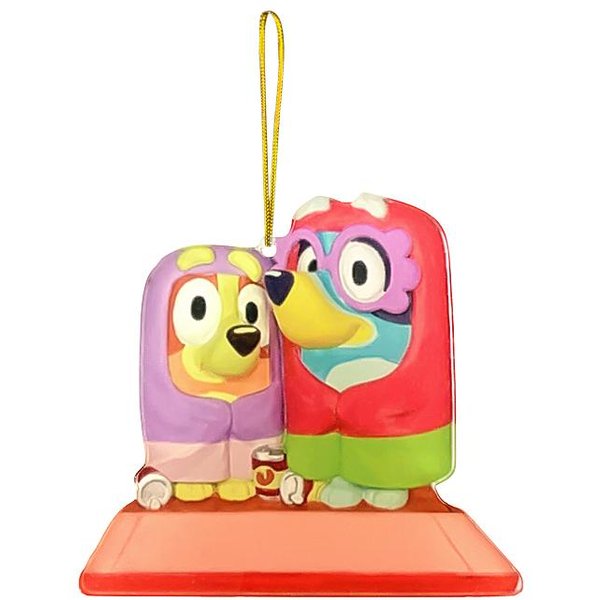 Figura De Anime Bluey Bingo ImpresióN Material AcríLico Colgante Perro Dibujo Animado Familia NiñOs CumpleañOs Navidad DecoracióN Regalo-image