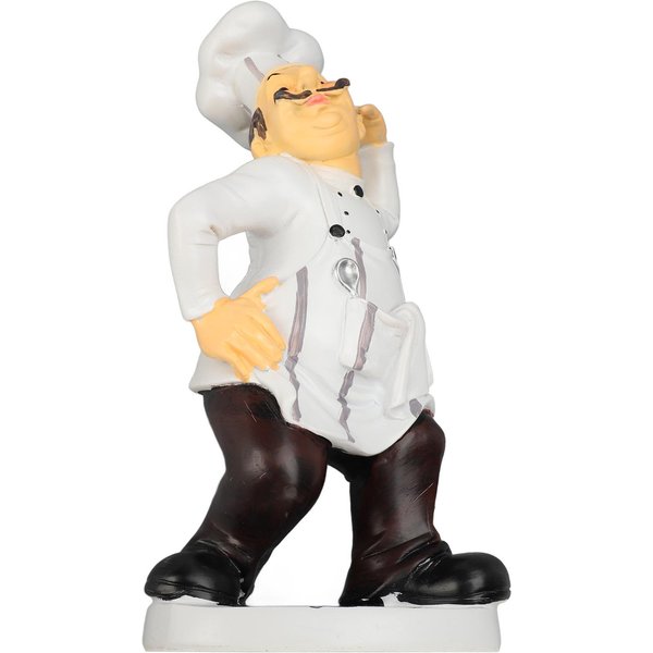 Figura Chef FrancéS 30X14X11Cm Resina Escultura Chef Divertido DecoracióN Cocina Restaurante White-image