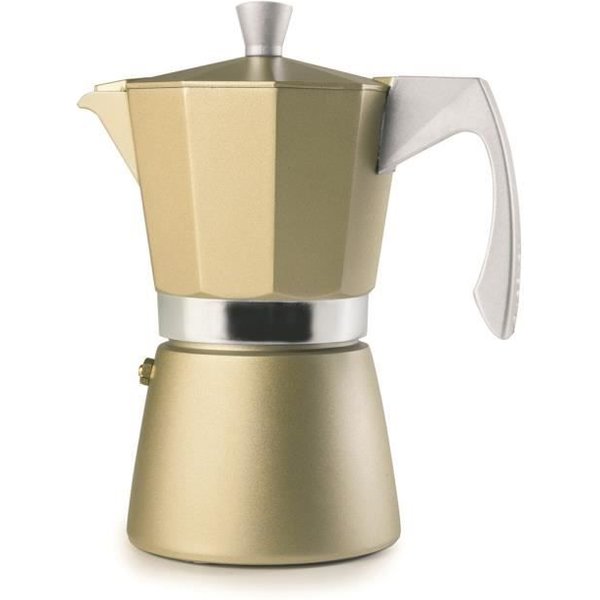Cafetera - Ibili - Evva Golden - 12 Tazas - 600 Ml - FundicióN De Aluminio - InduccióN Gris-image