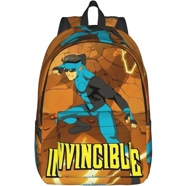 Mochila De CóMic Invencibles Para Hombres Mujeres Adolescentes Escuela Secundaria Trabajo Mochila Diaria Bolsas De Lona Para PortáTil Exterior 14 Inches-image