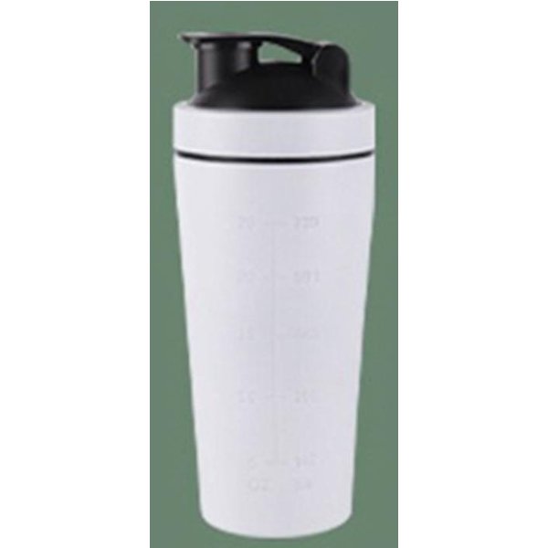 Butelka Shaker Ze Stali Nierdzewnej PrzenośNy Kubek Shaker Do Proszku Proteinowego Kubek Sportowy Szczelny Outdoor Fitness Kubek Do Koktajli Serwatkowych Ze Skalą 500Ml-image