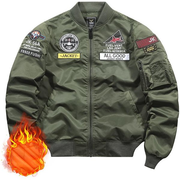 AlgodóN Fino Chaqueta De Piloto Ma1 De La Fuerza AéRea Para Hombre L Gray-image