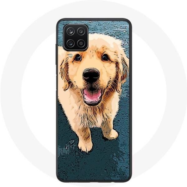 Funda - Samsung - Galaxy A12 - Flexible - ProteccióN - Cachorro De Golden Retriever-image