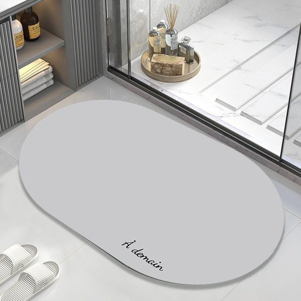 Alfombrilla Simple De Barro De Diatomeas Para BañO Antideslizante Suave Alfombra Absorbente Felpudo 60 * 90 (Diatom Mud)-image