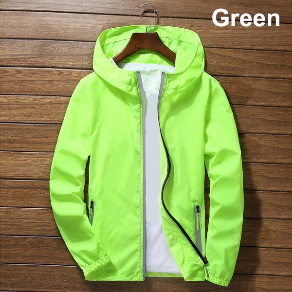 Chaqueta Con Cremallera Para Hombre, Prendas De Vestir, Abrigo Cortavientos, Cazadora Informal Para Primavera Y OtoñO 6XL Green-image