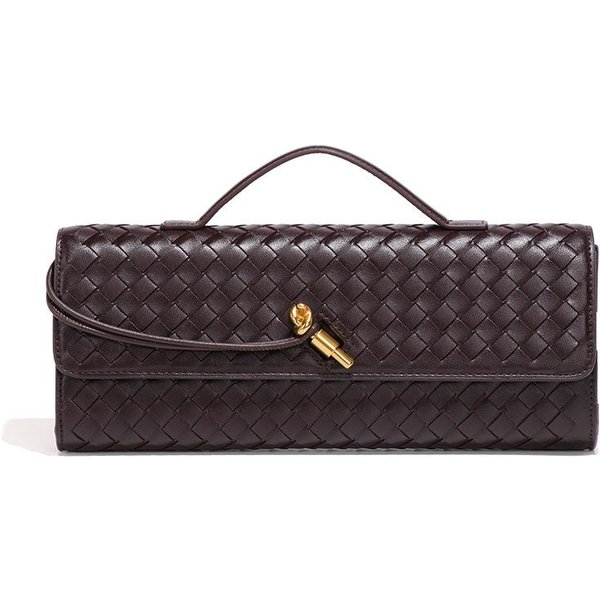 Bolso Tejido A Mano, Bolso Baguette Tradicional De Hombro úNico A La Moda, Bolso De Cena óRgano, Bolso De Mano Cruzado Para Mujer Gray-image