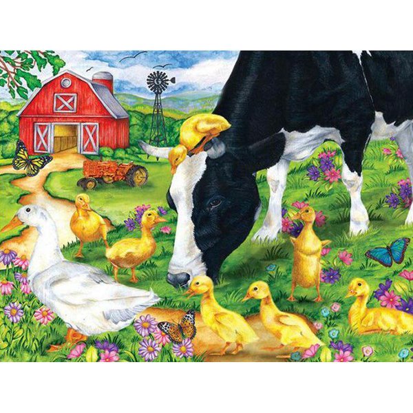 Bordado De Diamantes Ganado Vacas DIY Pintura De Diamantes 5D Imagen Punto De Cruz DecoracióN Del Hogar 20X30CM-image