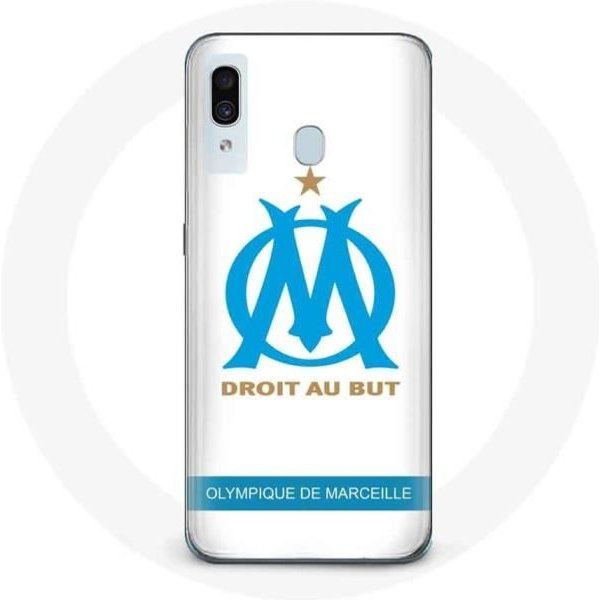 Coque Pour Samsung Galaxy A20E Olympique De Marseille Logo Fond Blanc-image