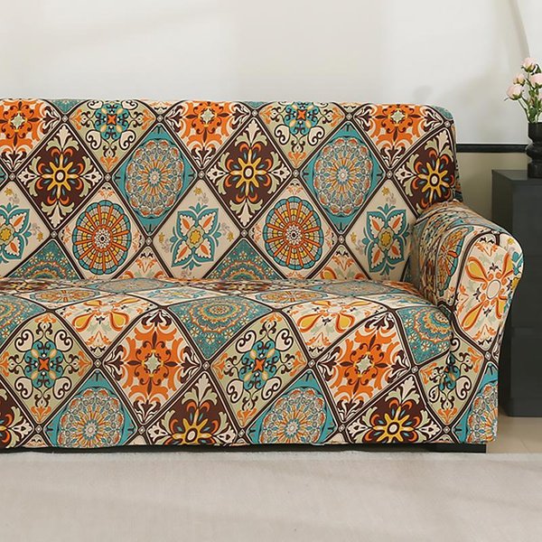 Elastyczny Pokrowiec Na Sofę Antybrudny Pokrowiec Na Kanapę Ze Spandexu Ochraniacz Mebli Pokrowce Na Sofę Do Salonu Sypialni Biura Dekoracja Domu Medium(145-185Cm)1Pc-image