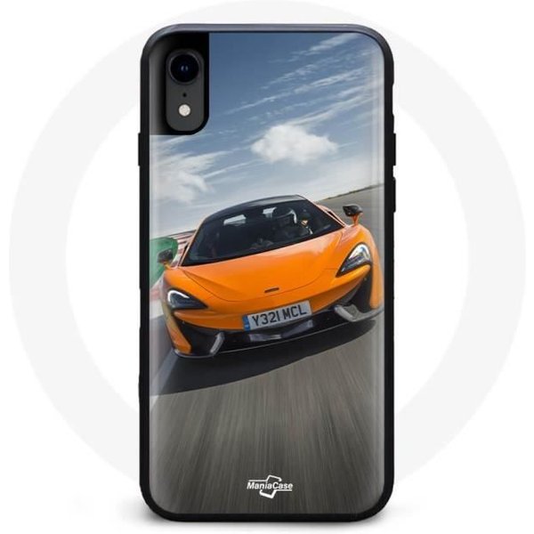 Funda De TeléFono - Mclaren - Iphone X - Negro - Logo Mclaren - ProteccióN Contra Golpes Negro-image
