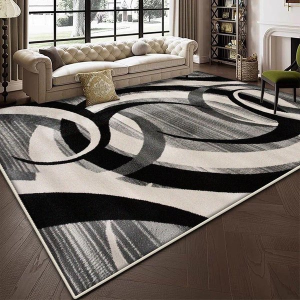 Alfombras NóRdicas Abstractas Grandes Para Sala De Estar DecoracióN De Lujo Hogar Sofá Alfombra Mullida De Felpa 200X300Cm Dormitorio Antideslizante Alfombra Suave Piso 80*120Cm-image