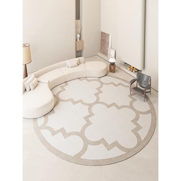 OkrąGłY Dywan – Gruby Puszysty Zmywalny Dywanik Do Salonu, Sypialni, Pokoju Dziennego, Garderoby Diameter 90Cm(35In)-image