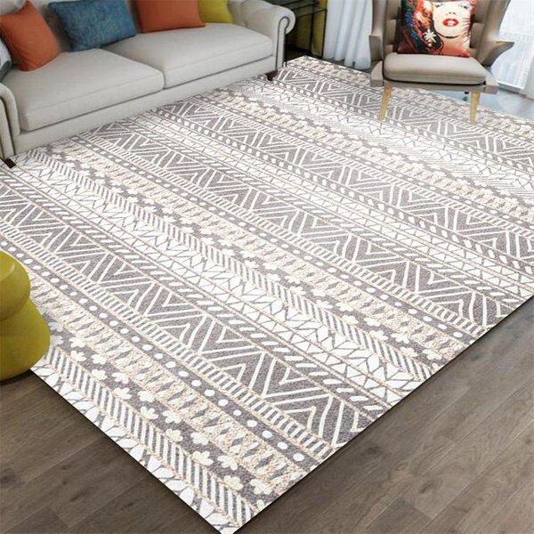 Alfombra Estilo Marroquí Sala De Estar Antideslizante DecoracióN Del Hogar Dormitorio ÁRea Grande Alfombras NóRdicas Mesas Alfombrillas De Piso Lavable Alfombra De SalóN 200*230Cm-image