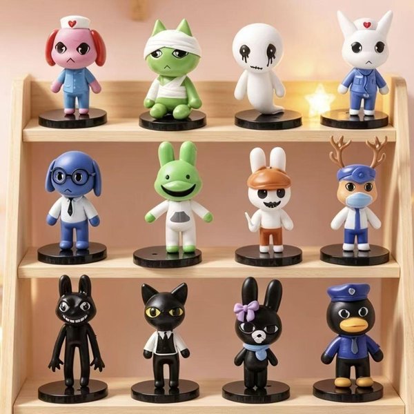 Nowa Figurka Szpital Dla ZwierząT Horror Dekoracja Domu Model Mini 6-9CM PVC Figurki Psa Kota Dekoracje Domu Ozdoby Model Zabawka Prezent-image