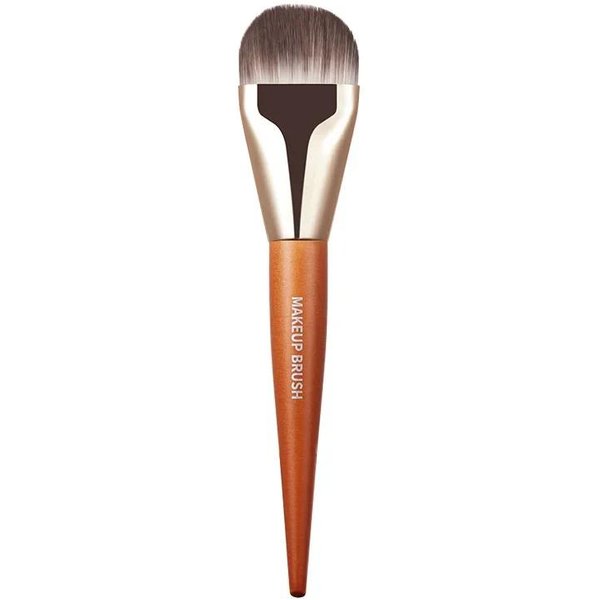 Brocha De Maquillaje Profesional SúPer Fina Para Base Y Corrector Crema Brocha Para Base De Maquillaje LíQuida Herramientas De Maquillaje MarróN-image