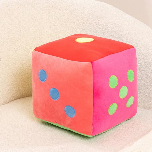 12/24Cm Kostki Liczby Pluszowa Poduszka Wypchana Kolorowa BiałA Czarna Podpora PlecóW Pluszak Dekoracja Kanapy KrzesłA Prezent 12X12X12Cm Red-image