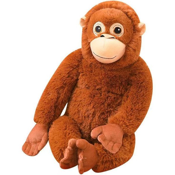60 Cm KreskóWkowa MałPa Goryl Pluszowa Lalka Zabawka Super MięKka Orangutan Pluszowe Zabawki Lalka MałPka Partner Do Snu Towarzysz Prezent Urodzinowy Dla Dzieci 60Cm Czarny-image