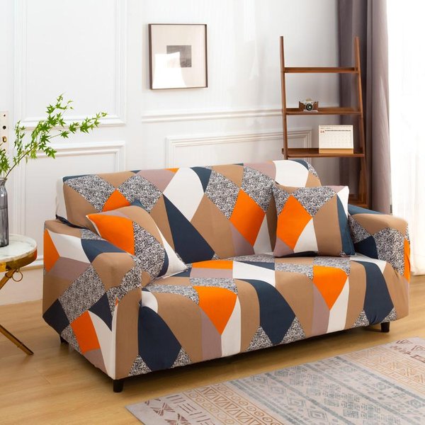 Fundas EláSticas Con Estampado Floral, Fundas De Sofá EláSticas Para Sala De Estar, Funda De Sofá Seccional, Funda Para SillóN De 1/2/3/4 Asientos 1-Seat 90-140Cm Gray-image