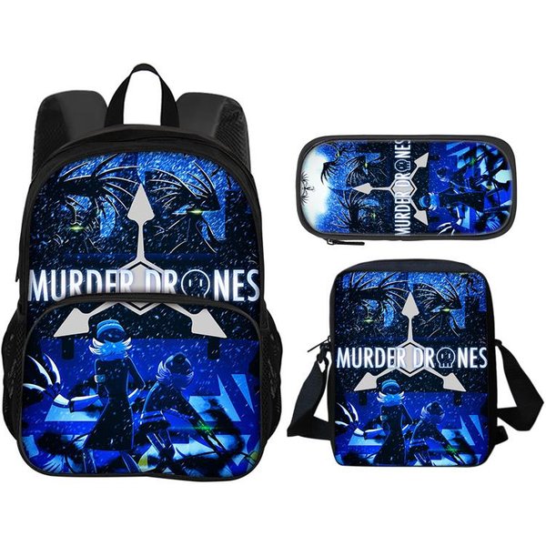 Bolsa Frontal Redonda Mochila Estuche Para BolíGrafos Bolso De Hombro Set De 3 Piezas VersáTil NiñO O NiñA Escuela CumpleañOs Mejor Regalo-image