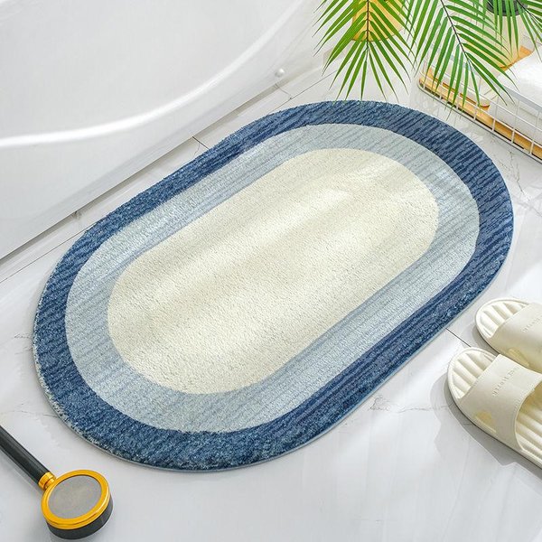 Alfombra De Piso Absorbente Para BañO Alfombra De Piso Para Inodoro Alfombra Antideslizante Para Hogar Alfombra Para Puerta De Inodoro Acceso Puerta Alfombra Para Dormitorio Cocina 40X60Cm-image
