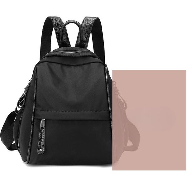 Mochila Casual De Tela Oxford Para Mujer VersióN Coreana Nueva Gran Capacidad Ligera Y FáCil De Combinar Mochila Bolsa De Viaje Mochila Escolar Moderna Beige-image
