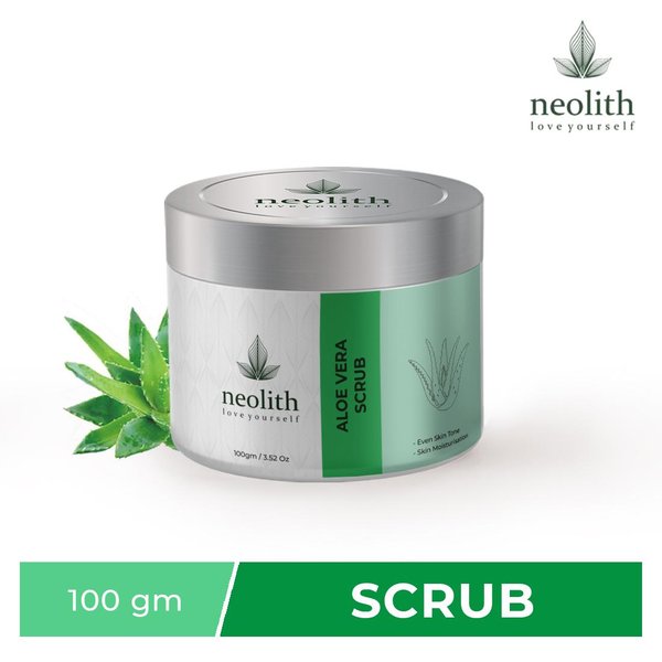 Exfoliante Neolith Aloe Vera || Exfoliante Facial Con Celulosa Para Iluminar La Piel, Eliminar Puntos Negros Y Puntos Blancos, Con Aceite De Almendras -100 G 100 GM Verde-image