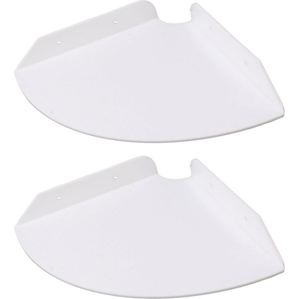 2 Unidades De Estantes Flotantes De Esquina Para Montar En La Pared Estantes De Esquina Colgantes De Cuarto De CíRculo Para Dormitorios Salas De Estar Cuarto De Ducha Negro-image
