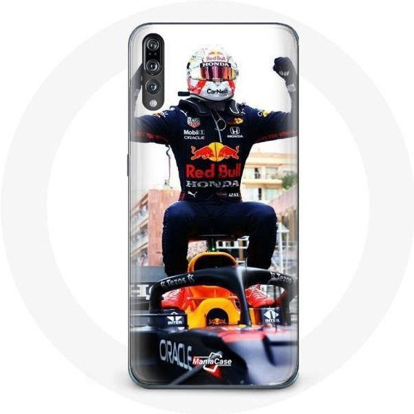 Funda Para Huawei P20 Pro FóRmula 1 Max Verstappen Piloto De Coche F1 Negro Rojo Y Amarillo-image