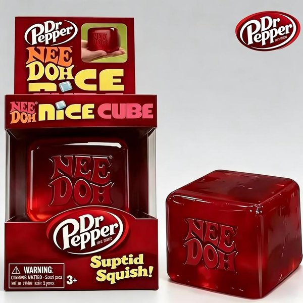 Dr Pepper X Needoh Kostka Nice Cube Squishy Zabawka Do łAgodzenia Stresu MięKka Kostka Fidget Do śCiskania Dla Dzieci DorosłYch Ulga W LęKu Zabawka Sensoryczna Black-image