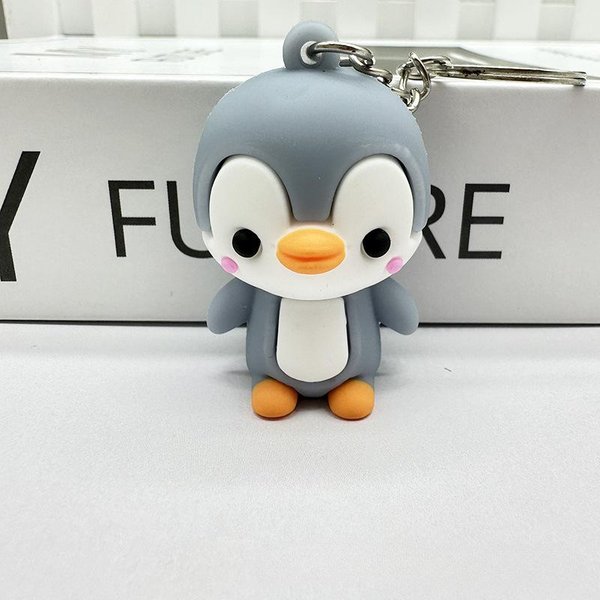Llavero Creativo Y Lindo De PingüIno PequeñO Colgante Para Coche Colgante Para Bolso Caja Sorpresa PequeñO Regalo Llavero Lindo Gray-image