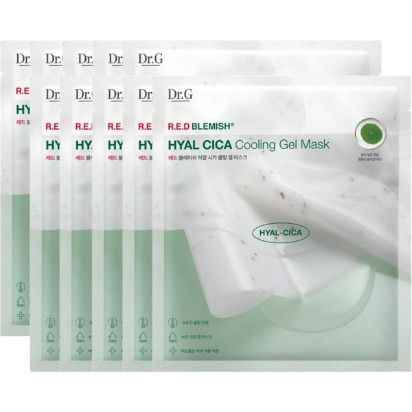 Dr.G R.E.D Blemish Hyal Cica ChłOdząCa Maska ŻElowa NawilżAjąCa PłAtki 10 Sztuk (27G X 10)-image