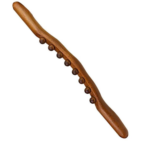 20 Bolas Gua Sha Palo De Masaje Madera Carbonizada Raspado De Espalda Varita De Terapia Meridian Para RelajacióN Muscular Masajeador Corporal Guasha Brown-image