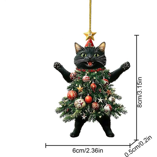 1 Szt. Zawieszki Na Choinkę Urocze Koty WisząCe Ozdoby Do Samochodu Plecak Dekoracje Na Choinkę ArtykułY Imprezowe Prezenty Noworoczne-image