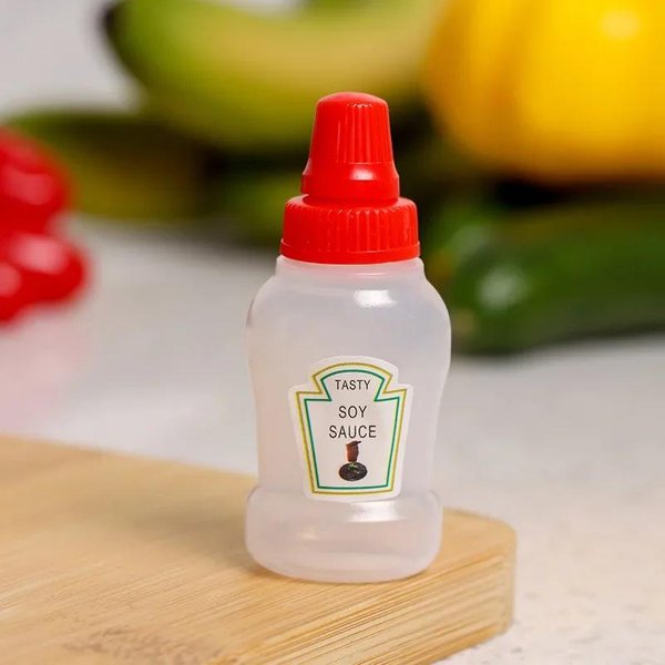 2 Szt. Mini Butelki Na Sos Wielokrotnego UżYtku Keczup MióD Pojemniki Na SałAtkę Butelki PrzenośNe SłOiczki Na Sos PudełKo Dyspensery Do Dressingu Do Lunchboxu-image