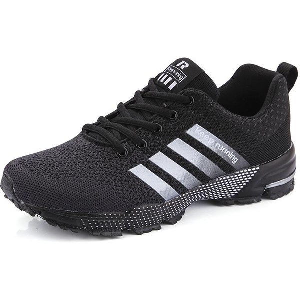 Buty MęSkie OddychająCe Klasyczne Buty Do Biegania Dla MężCzyzn Outdoor Lekkie Wygodne Buty Siatkowe Wsuwane Codzienne Buty Do Chodzenia Tenis 46 Black-image