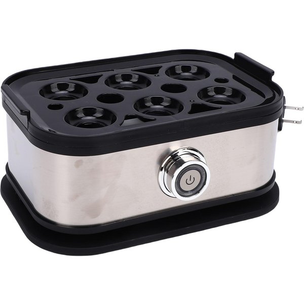 Cocedor De Huevos Acero Inoxidable Capacidad Para 6 Huevos Una Capa Hervidor De Huevos EléCtrico Con Apagado AutomáTico Taza Medidora Incluida-image